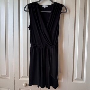 Annalee + Hope Black Faux Wrap Romper